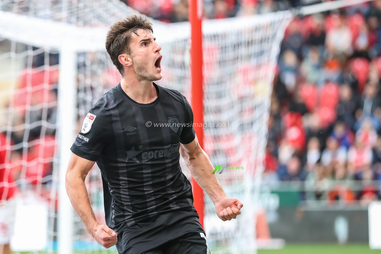 Ryan Longman #16 of Hull City celebrates his goal to make it 1-3 during the Sky Bet Championship match Rotherham United vs Hull City at New York Stadium, Rotherham, United Kingdom, 22nd October 2022

(Photo by Gareth Evans/News Images)
