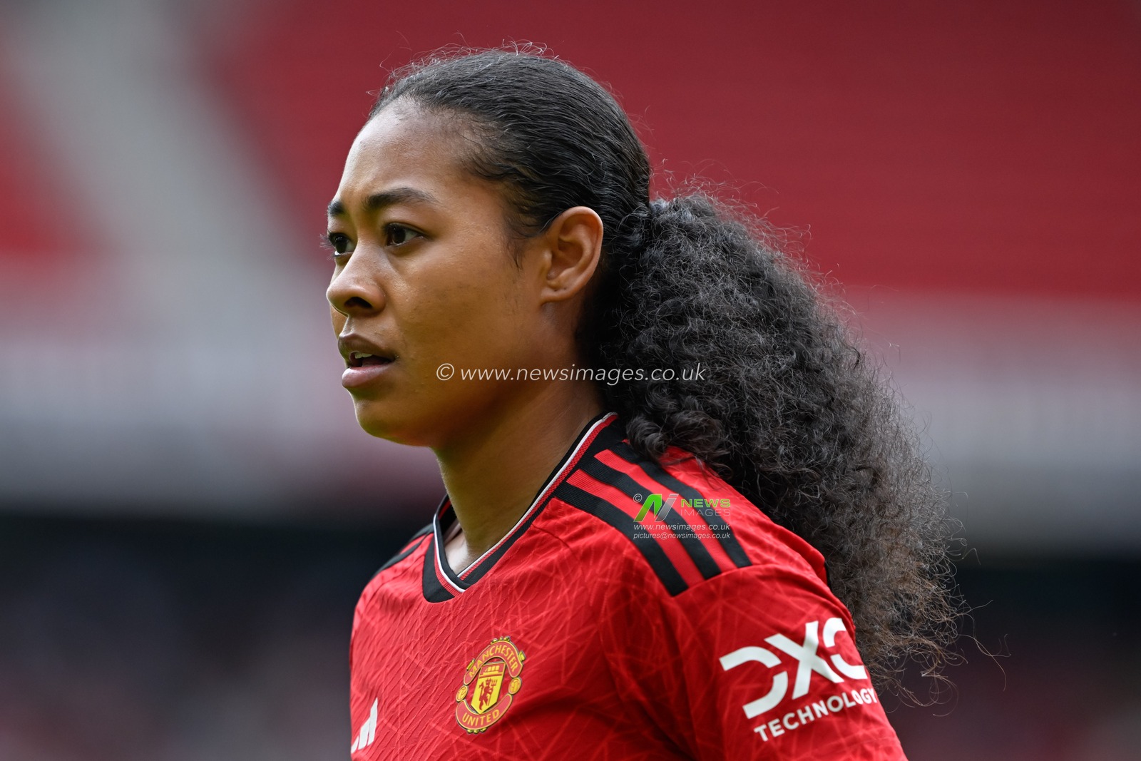 Jayde Riviere of Manchester United Women, during the The FA Women's Super League match Manchester United Women vs Chelsea FC Women at Old Trafford, Manchester, United Kingdom, 18th May 2024

(Photo by Cody Froggatt/News Images)