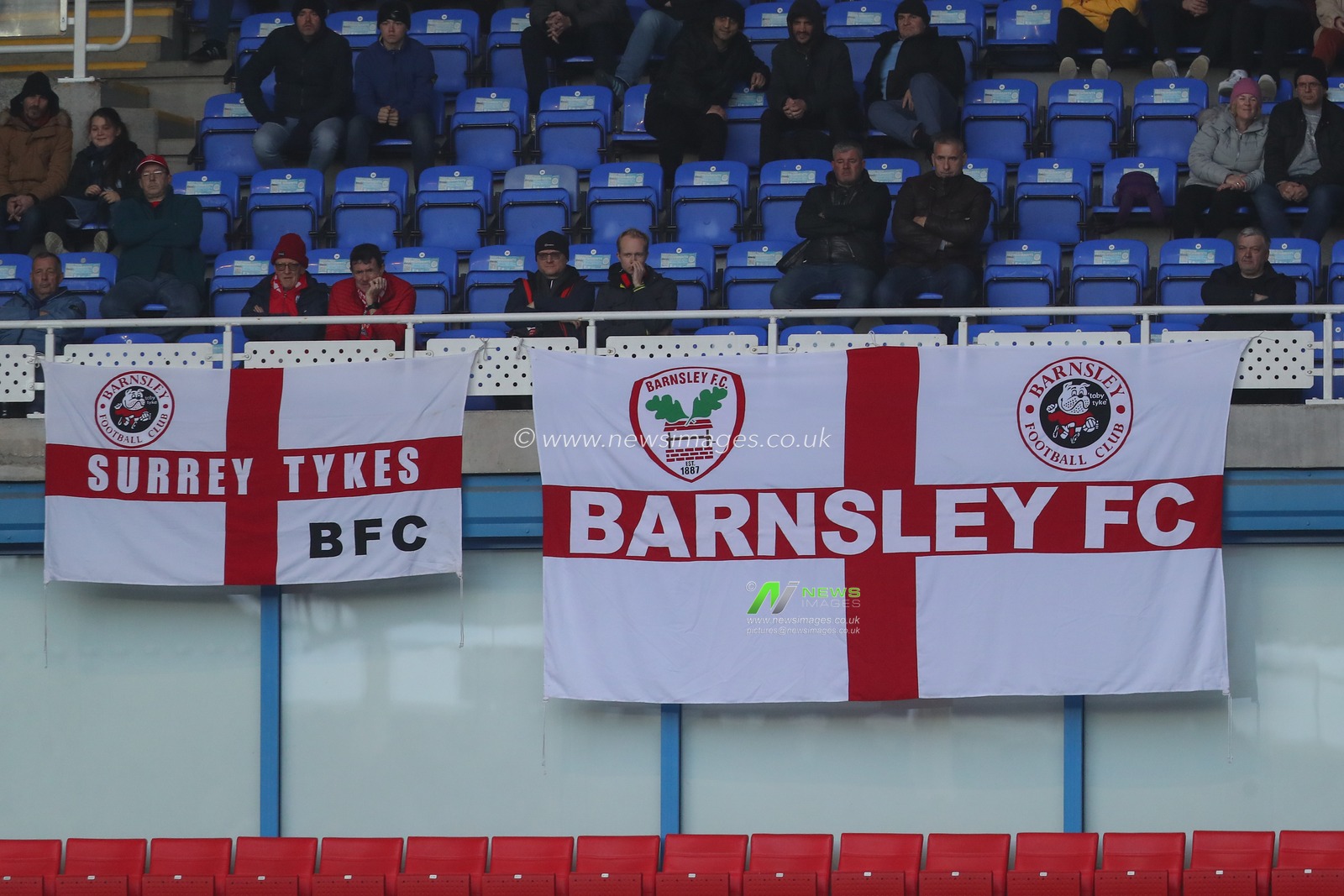 Barnsley fans during the Sky Bet League 1 match Reading vs Barnsley at Select Car Leasing Stadium, Reading, United Kingdom, 9th December 2023

(Photo by Gareth Evans/News Images)