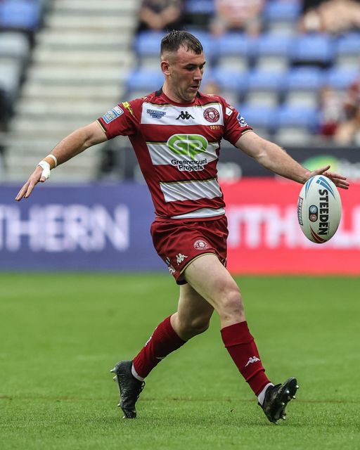 Harry Smith of Wigan Warriors in action during the game during the Betfred Super League round 20 match Wigan Warriors vs Catalans Dragons at The Brick Community Stadium, Wigan, United Kingdom, 25th July 2025

(Photo by Alfie Cosgrove/News Images)