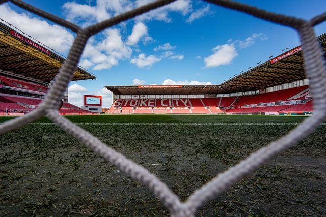 A general view of the pitch and stands during the Sky Bet Championship match Stoke City vs Blackburn Rovers at Bet365 Stadium, Stoke On Trent, United Kingdom on 11 April 2026

(Photo by Maynard Manyowa/News Images)