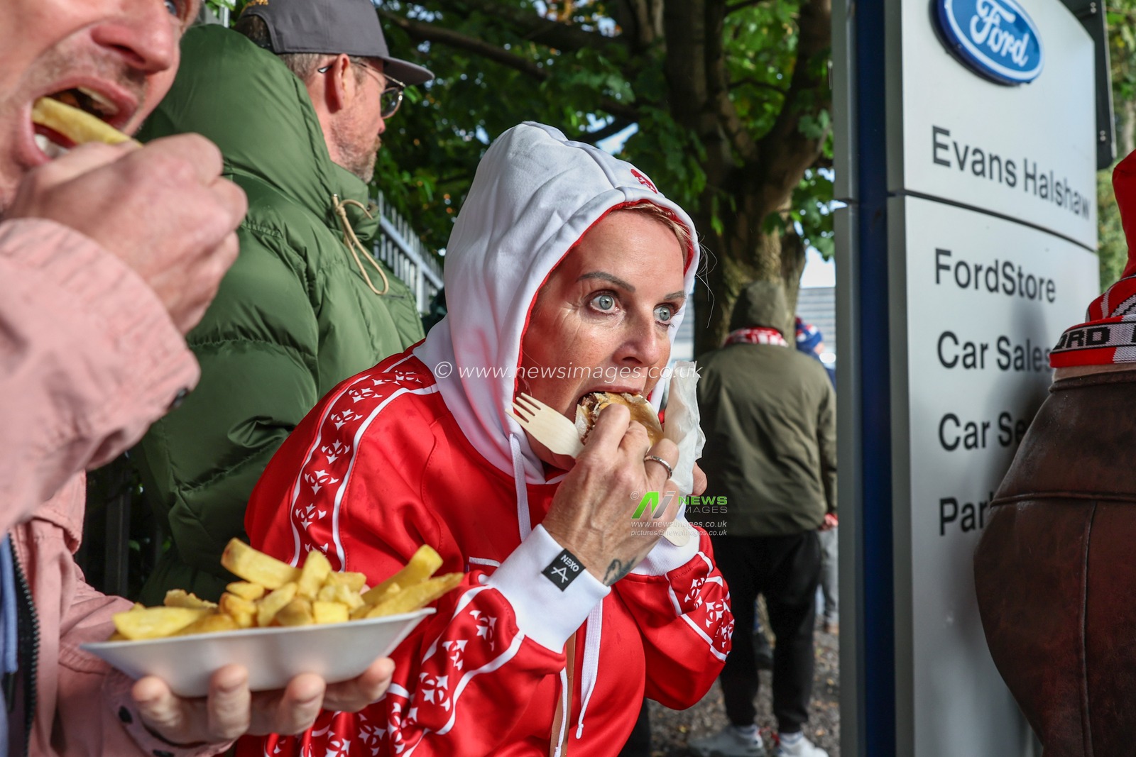 Fans arrive during the Betfred Super League Grand Final match Wigan Warriors vs Hull KR at Old Trafford, Manchester, United Kingdom, 12th October 2024

(Photo by Mark Cosgrove/News Images)