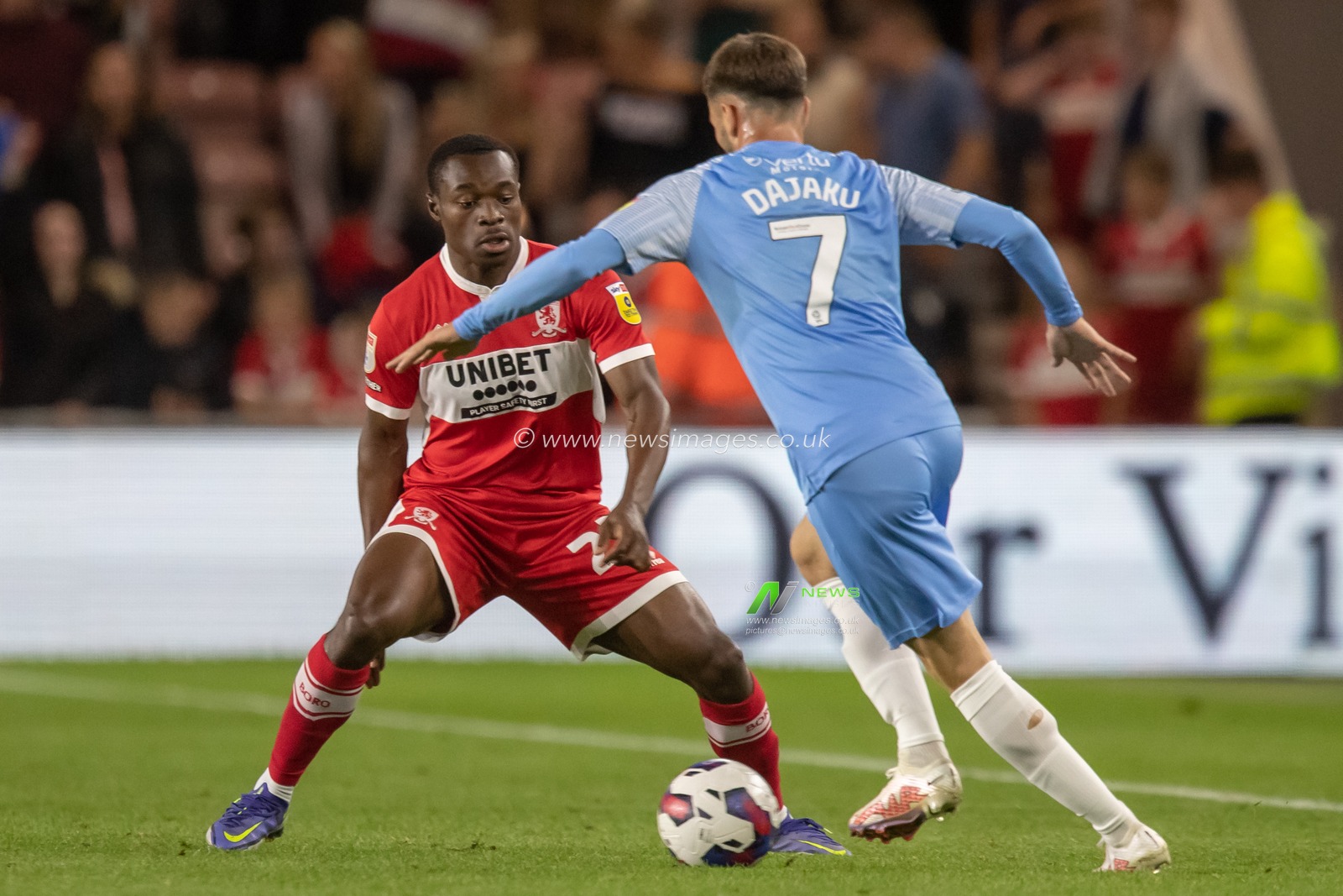 Marc Bola #27 of Middlesbrough during the Sky Bet Championship match Middlesbrough vs Sunderland at Riverside Stadium, Middlesbrough, United Kingdom, 5th September 2022

(Photo by James Heaton/News Images)