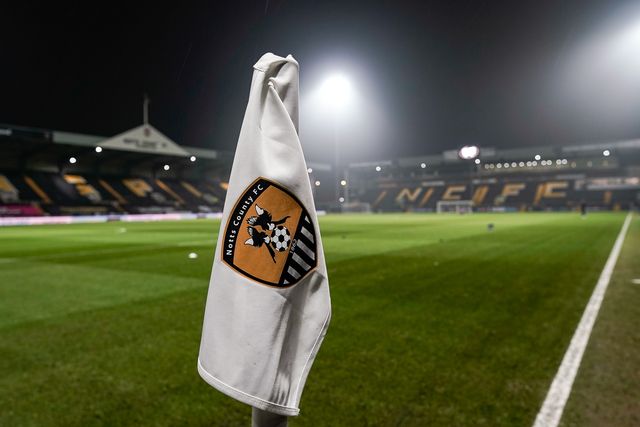 A general view of the stadium stands and the pitch during the Sky Bet League 2 match Notts County vs Gillingham at Meadow Lane, Nottingham, United Kingdom, 3rd February 2026

(Photo by Maynard Manyowa/News Images)