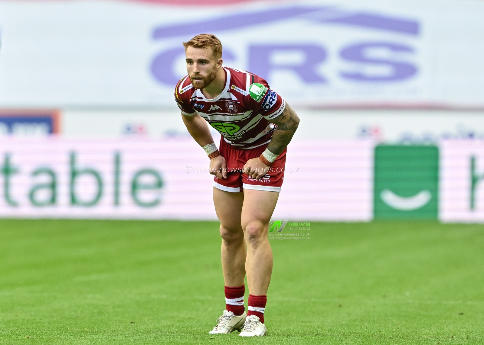 Adam Keighran of Wigan Warriors during the Betfred Super League Round 23 match Wigan Warriors vs Hull FC at DW Stadium, Wigan, United Kingdom, 25th August 2024

(Photo by Cody Froggatt/News Images)