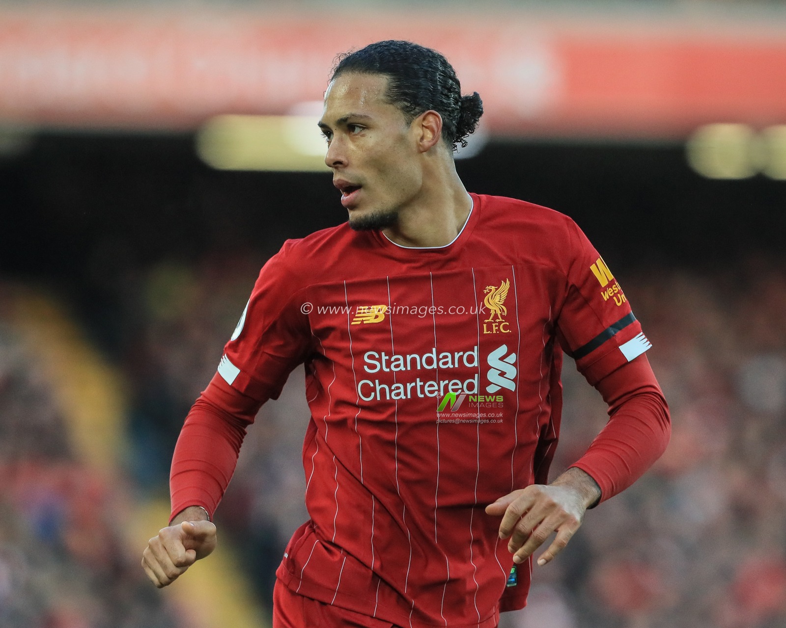 30th November 2019, Anfield, Liverpool, England; Premier League, Liverpool v Brighton and Hove Albion : Virgil van Dijk (4) of Liverpool during the game

Credit: Mark Cosgrove/News Images