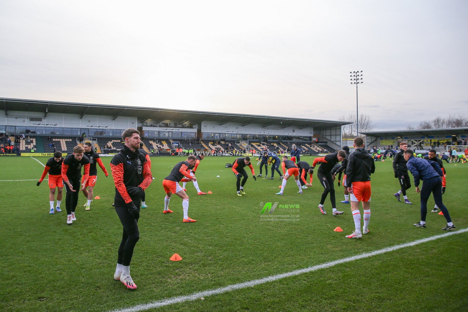 James Husband #3 of Blackpool during the pre-game warm up ahead of the Sky Bet League 1 match Burton Albion vs Blackpool at Pirelli Stadium, Burton upon Trent, United Kingdom, 26th December 2023

(Photo by Gareth Evans/News Images)