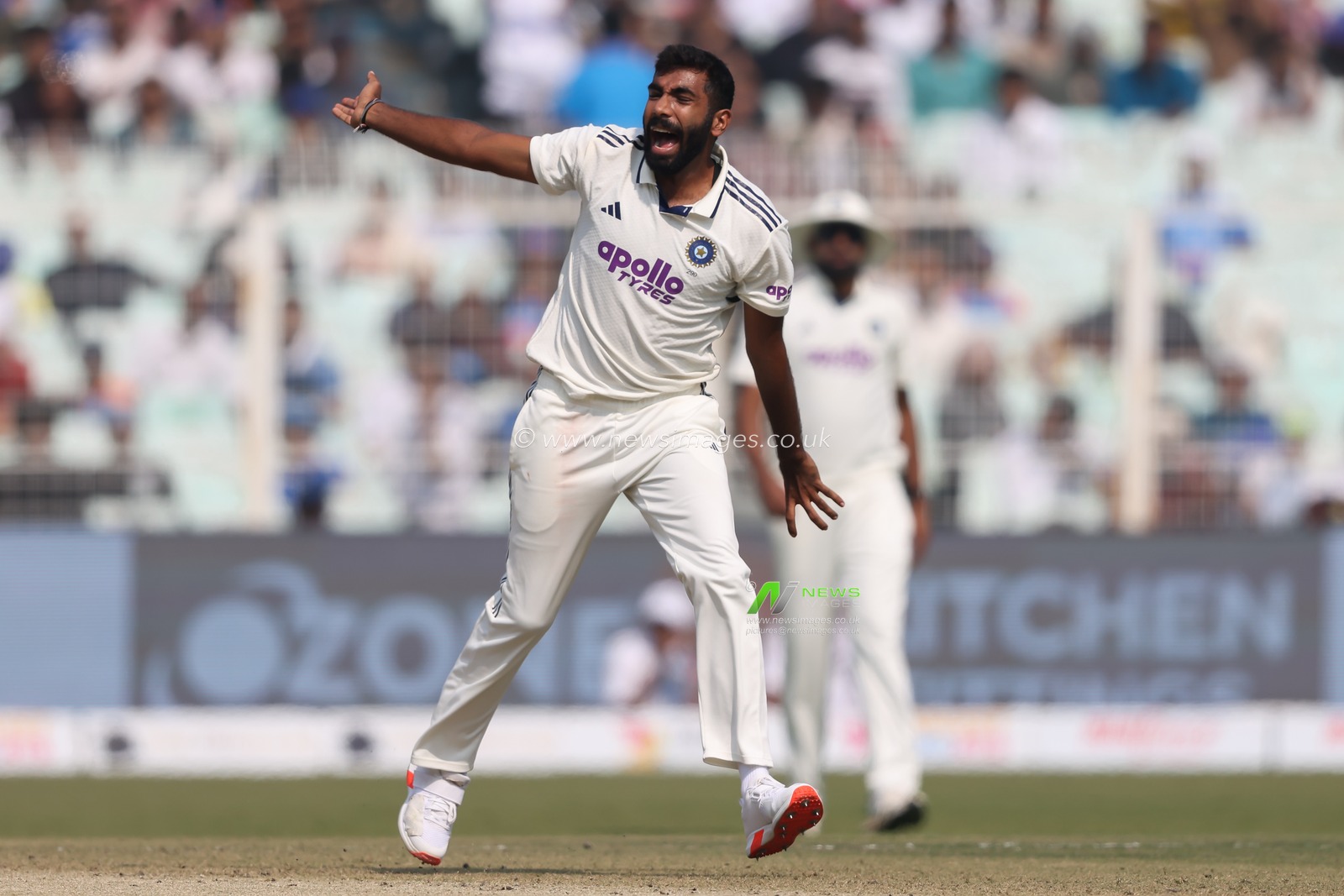 Jasprit Bumrah of India during the IDFC First Bank Test Day 3 match India vs South Africa at Eden Gardens, Kolkata, India, 16th November 2025

(Photo by Shubhajit Roy Karmakar/News Images)