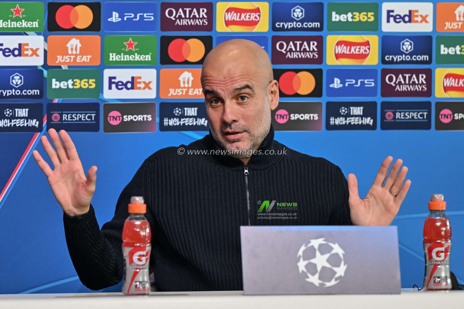 Pep Guardiola manager of Manchester City during the Manchester City v Sparta Prague UEFA Champions League press conference at Joie Stadium, Manchester, United Kingdom, 22nd October 2024

(Photo by Cody Froggatt/News Images)