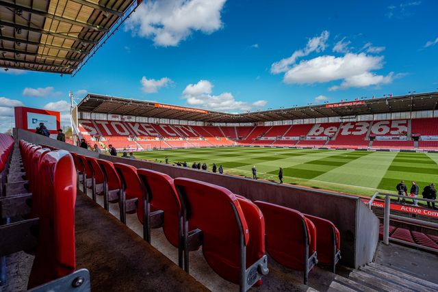 A general view of the pitch and stands during the Sky Bet Championship match Stoke City vs Blackburn Rovers at Bet365 Stadium, Stoke On Trent, United Kingdom on 11 April 2026

(Photo by Maynard Manyowa/News Images)