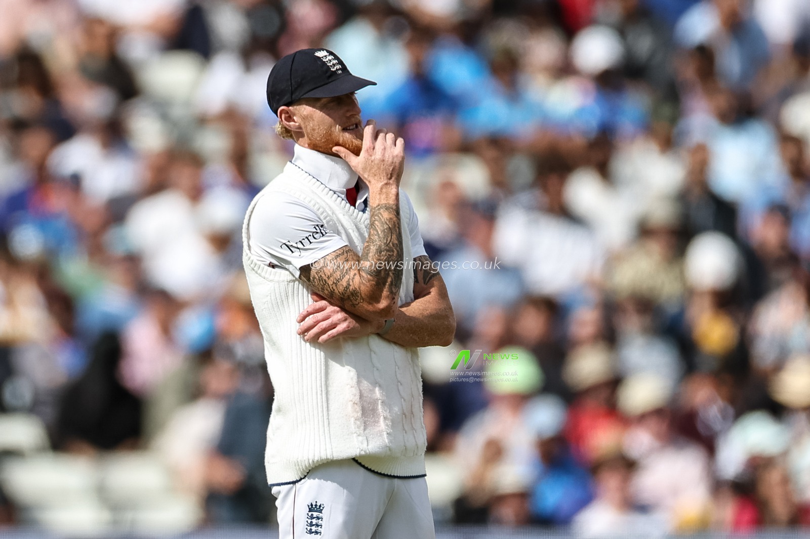 England captain Ben Stokes looks on deep in thought during the 2nd Rothesay Test Match day 4 England v India at Edgbaston, Birmingham, United Kingdom, 5th July 2025

(Photo by Mark Cosgrove/News Images)