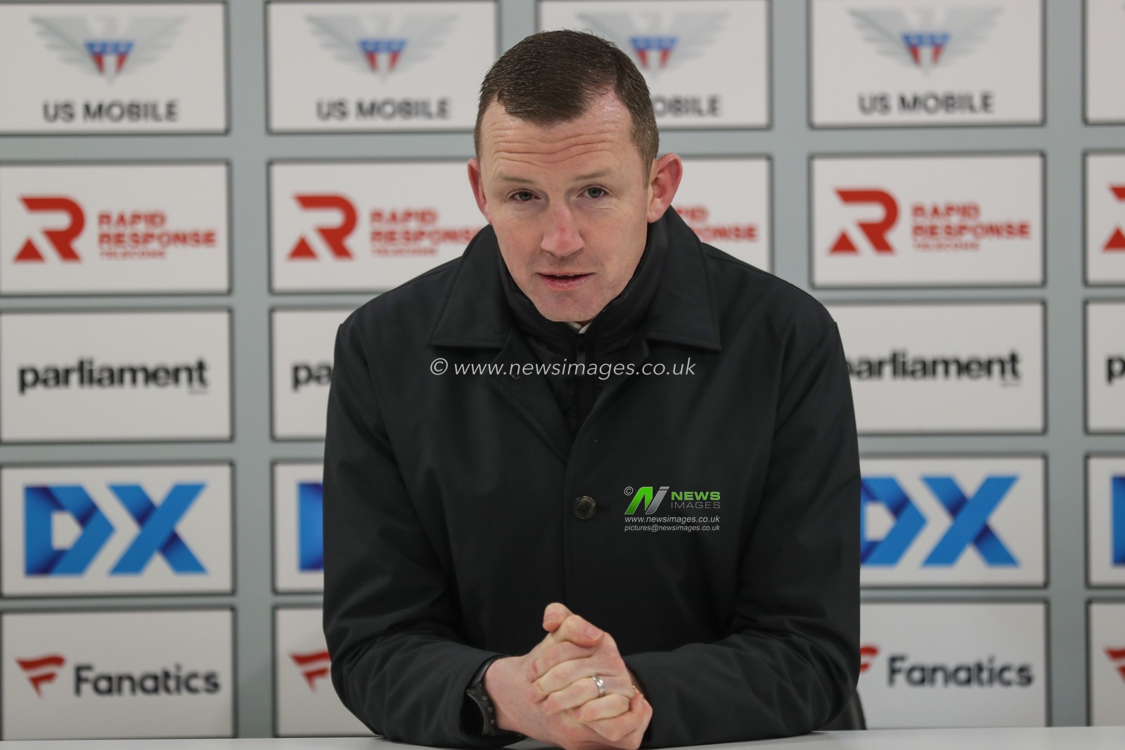 Neill Collins Head coach of Barnsley speaks in the post match press conference during the Sky Bet League 1 match Barnsley vs Carlisle United at Oakwell, Barnsley, United Kingdom, 16th January 2024

(Photo by Alfie Cosgrove/News Images)