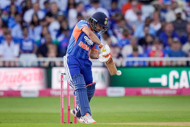 Ishan Kishan of India hits a four during the Third Vitality T20 International match England vs India at Trent Bridge, Nottingham, United Kingdom on 07 July 2026

(Photo by Maynard Manyowa/News Images)