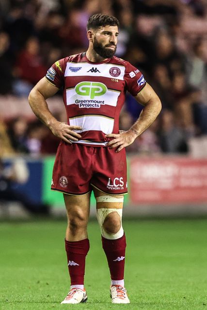 Abbas Miski of Wigan Warriors during the Betfred Super League round 27 match Wigan Warriors vs Leeds Rhinos at The Brick Community Stadium, Wigan, United Kingdom, 19th September 2025

(Photo by Alfie Cosgrove/News Images)