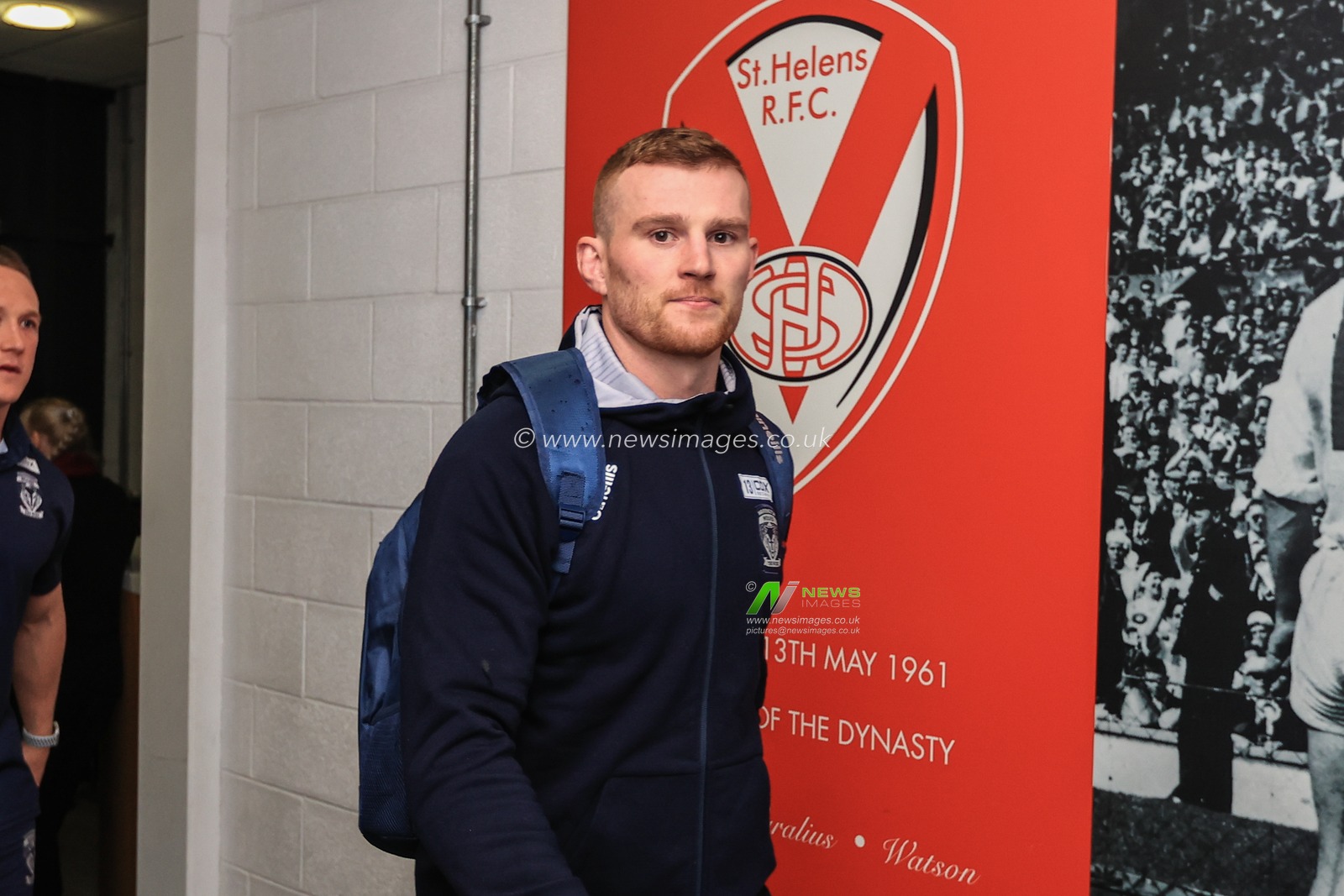 Jack Hughes #13 of Warrington Wolves arrives at the Totally Wicked Stadium