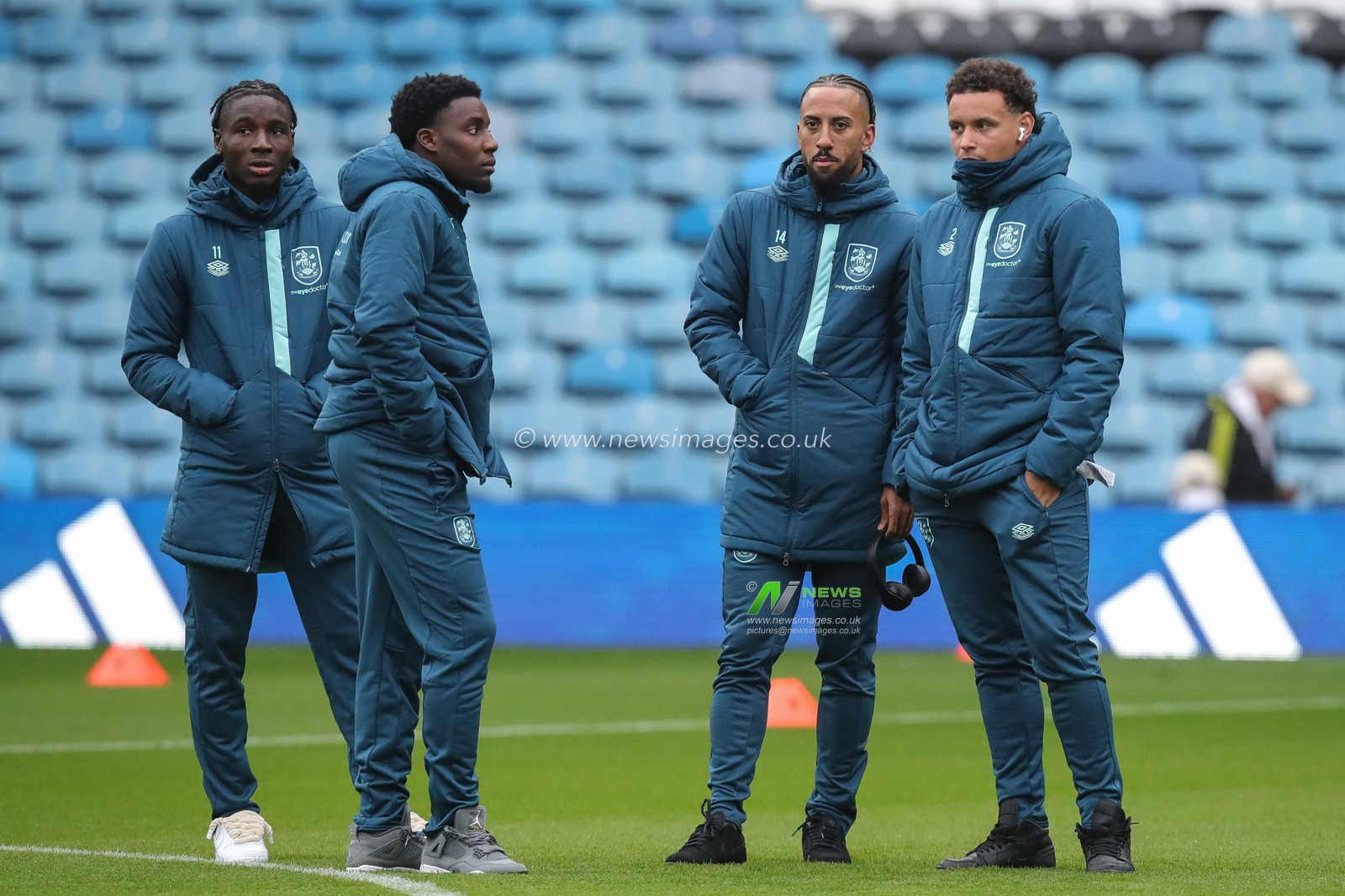 The Huddersfield Town squad arrive at Elland Road Stadium ahead of the Sky Bet Championship match Leeds United vs Huddersfield Town at Elland Road, Leeds, United Kingdom, 28th October 2023

(Photo by James Heaton/News Images)
