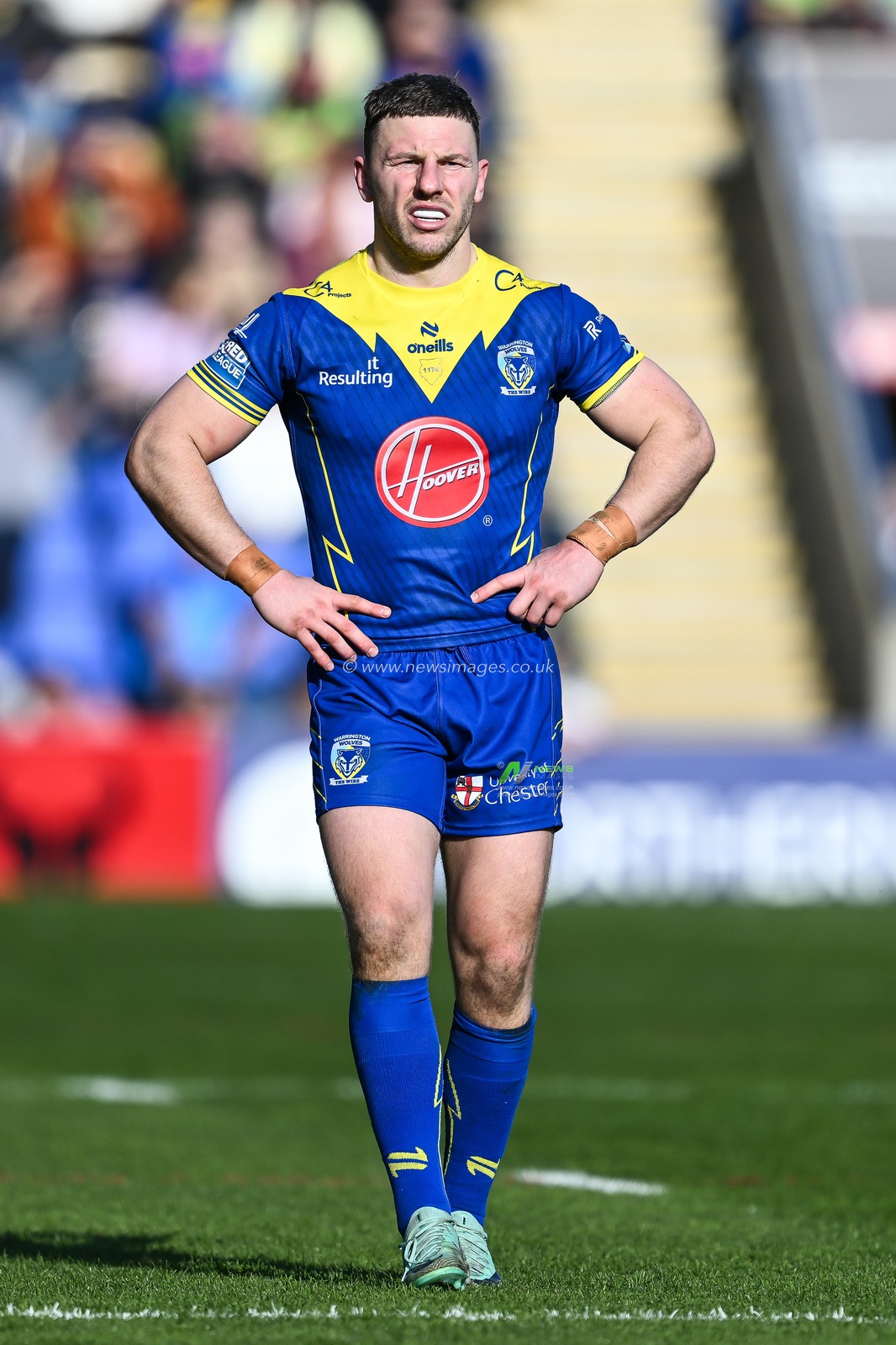 George Williams of Warrington Wolves during the Betfred Super League match Warrington Wolves vs Catalans Dragons at Halliwell Jones Stadium, Warrington, United Kingdom, 30th March 2024

(Photo by Craig Thomas/News Images)
