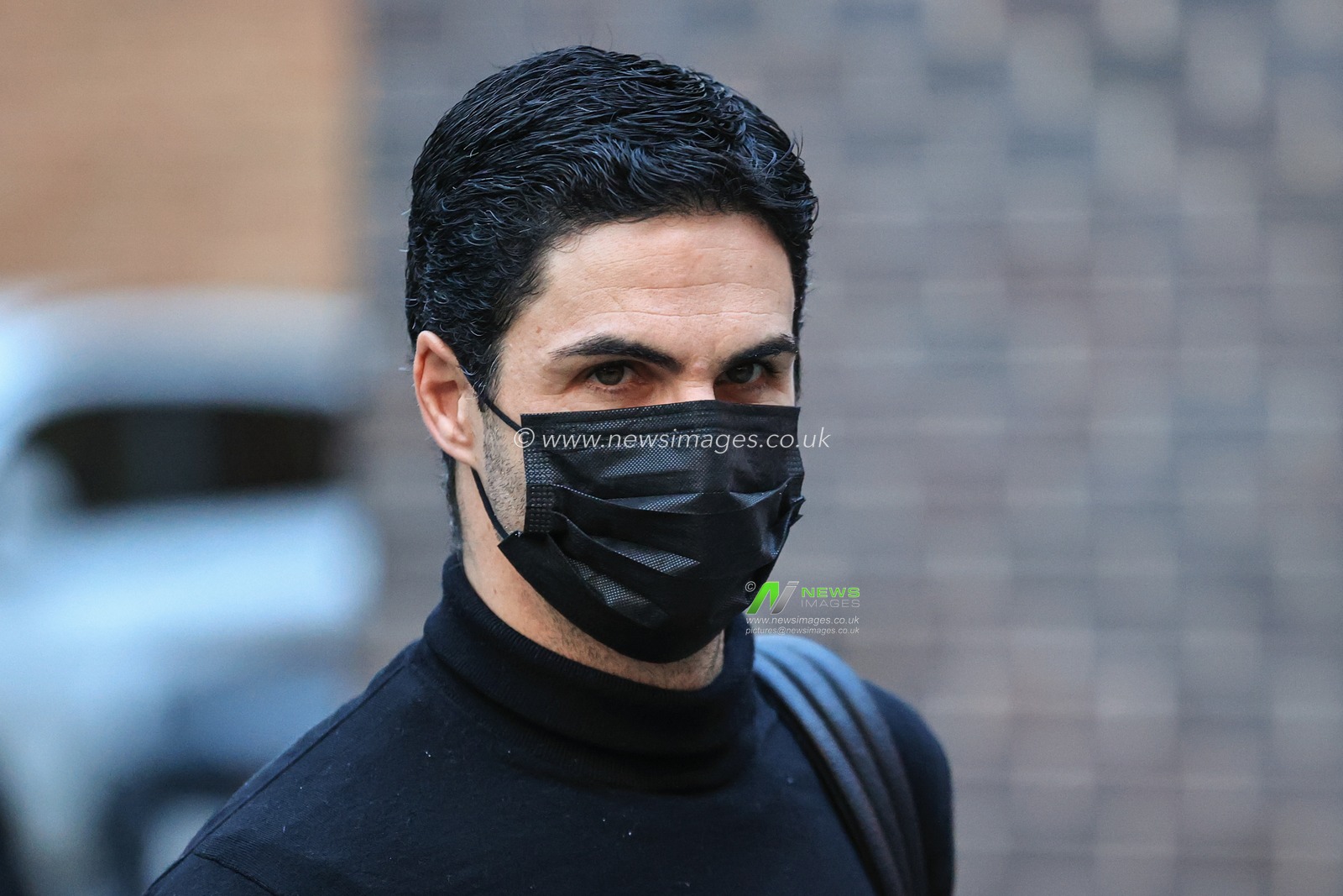 Mikel Arteta manager of Arsenal arrives at the City Ground
