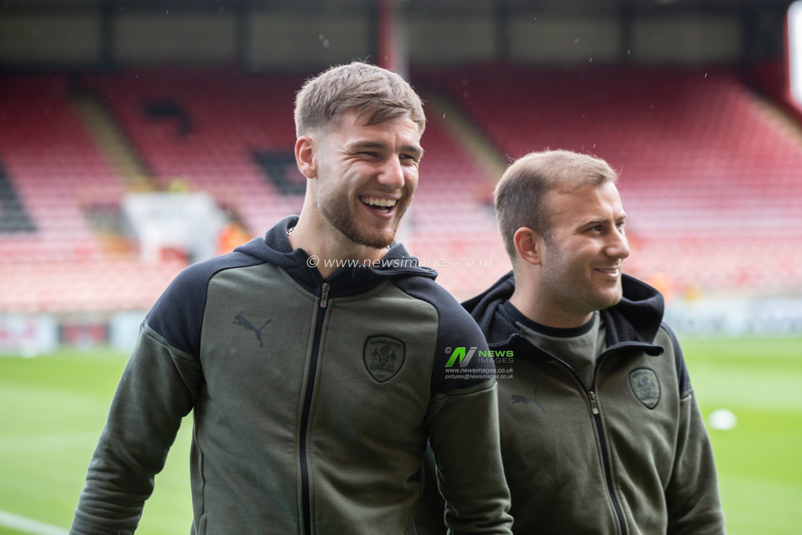 John Mcatee #45 of Barnsley and Herbie Kane #8 of Barnsley arrive during the Sky Bet League 1 match Leyton Orient vs Barnsley at Matchroom Stadium, London, United Kingdom, 21st October 2023

(Photo by Alfie Cosgrove/News Images)