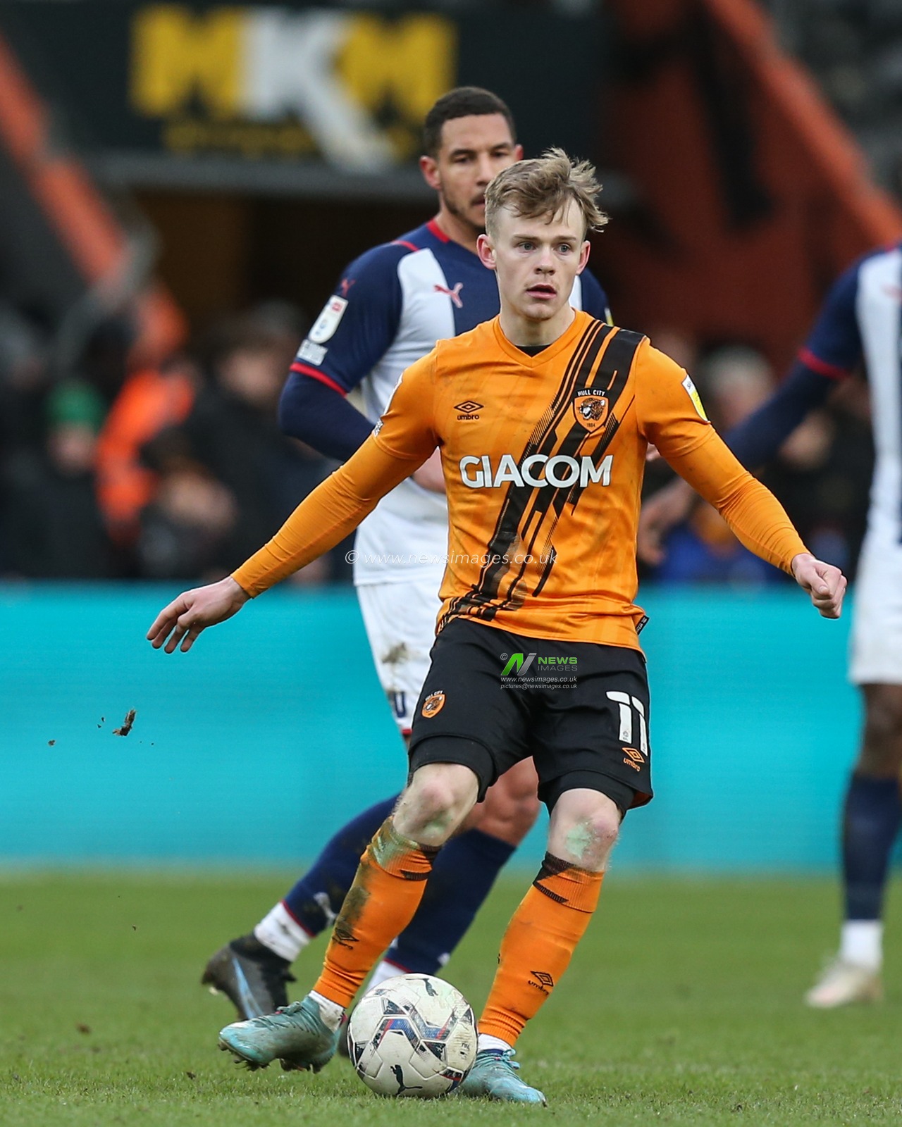 Keane Lewis-Potter #11 of Hull City in action during the game