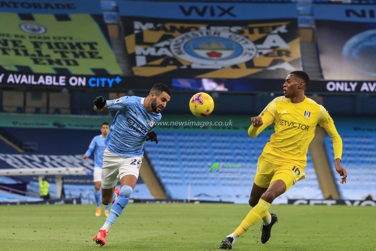 Riyad Mahrez #26 of Manchester City in action during the game