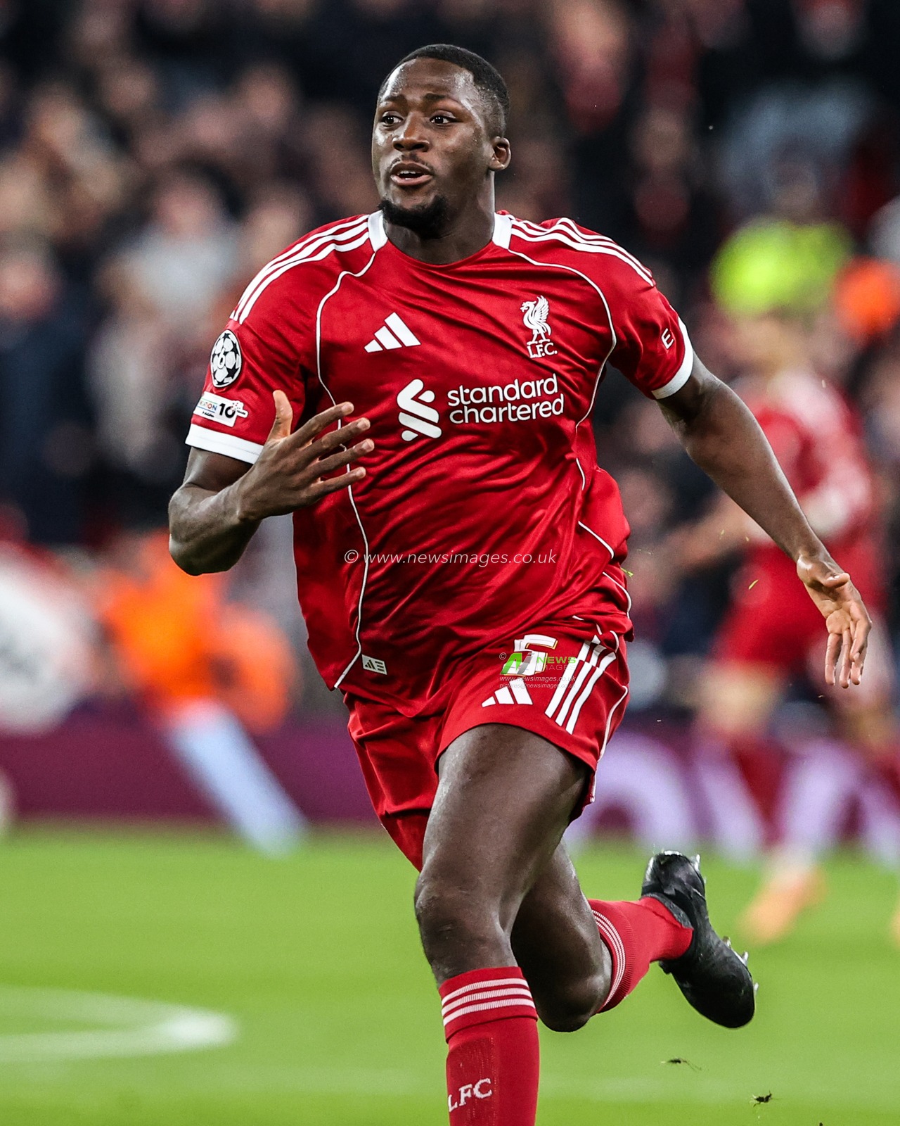 Ibrahima Konaté of Liverpool during the UEFA Champions League Matchday 5 of 8 Liverpool vs PSV Eindhoven at Anfield, Liverpool, United Kingdom, 26th November 2025

(Photo by Alfie Cosgrove/News Images)

*** GER AUT SUI OUT ***