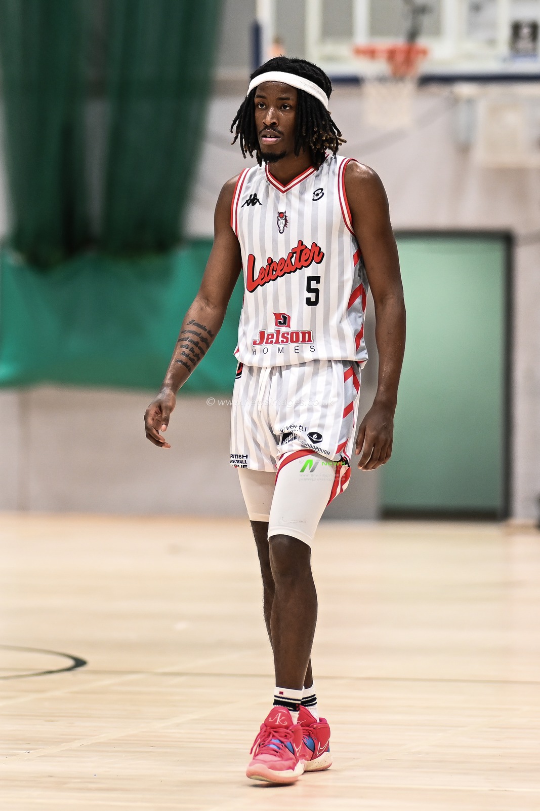 Caleb Asberry of Leicester Riders during the British Basketball Championship match Cheshire Phoenix vs Leicester Riders at Ellesmere Port Sports Village, Ellesmere Port, United Kingdom, 12th November 2023

(Photo by Craig Thomas/News Images)