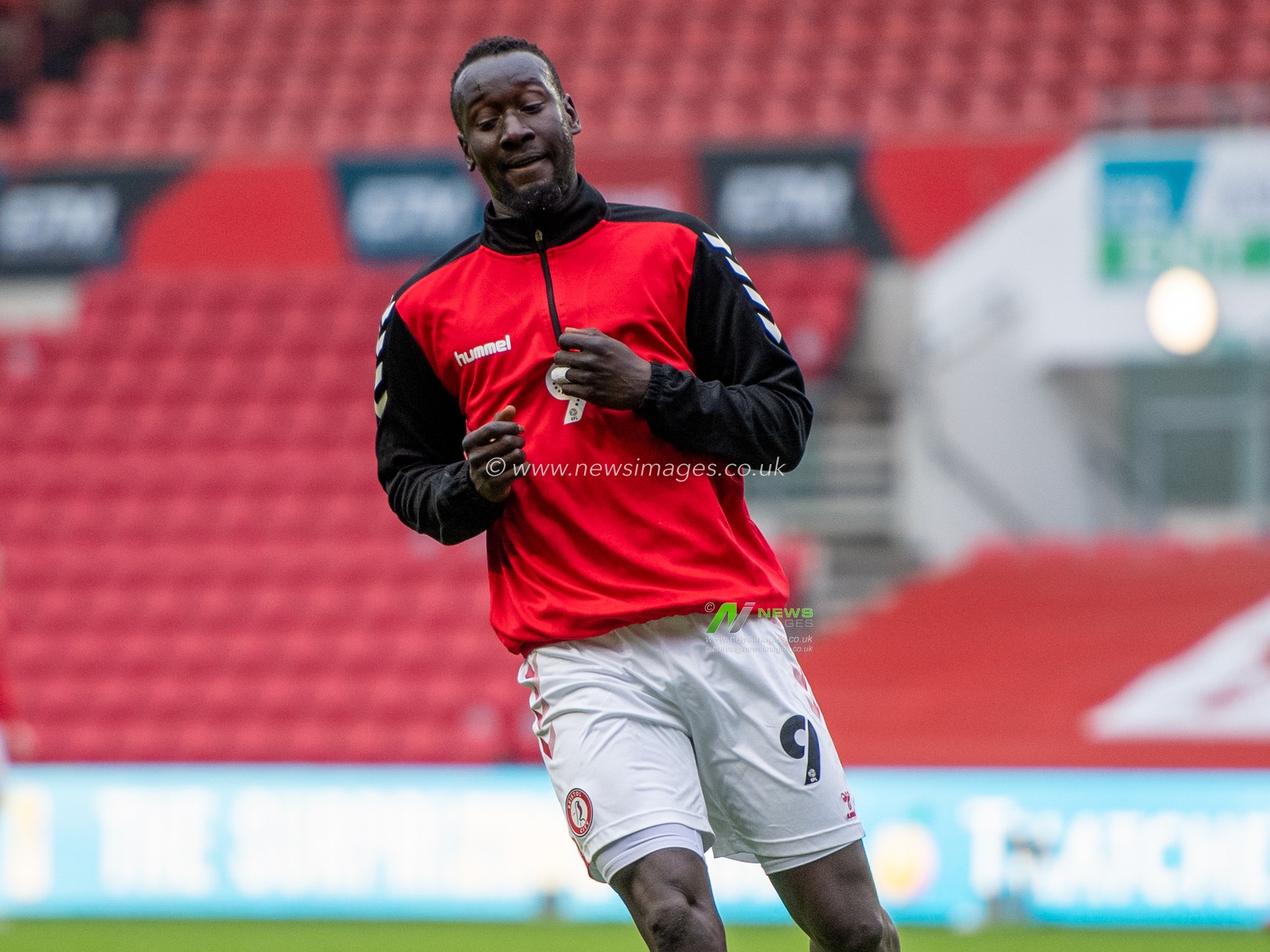 Famara Diedhiou #9 of Bristol City