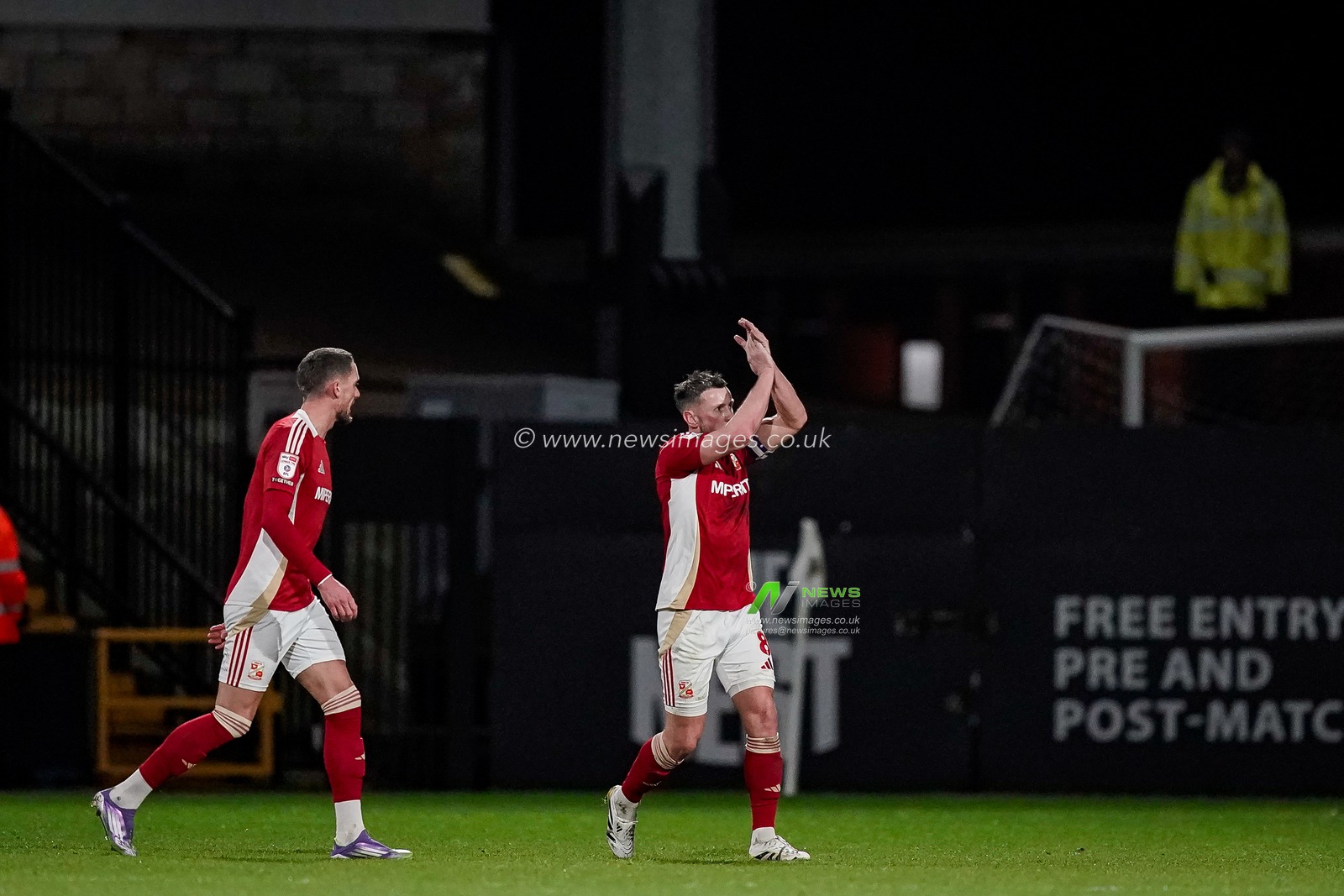 Ollie Clarke of Swindon Town celebrates his goal to make it  0-1 during the Sky Bet League Two match Notts County vs Swindon Town at Meadow Lane, Nottingham, United Kingdom on 27 January 2026

(Photo by Maynard Manyowa/News Images)