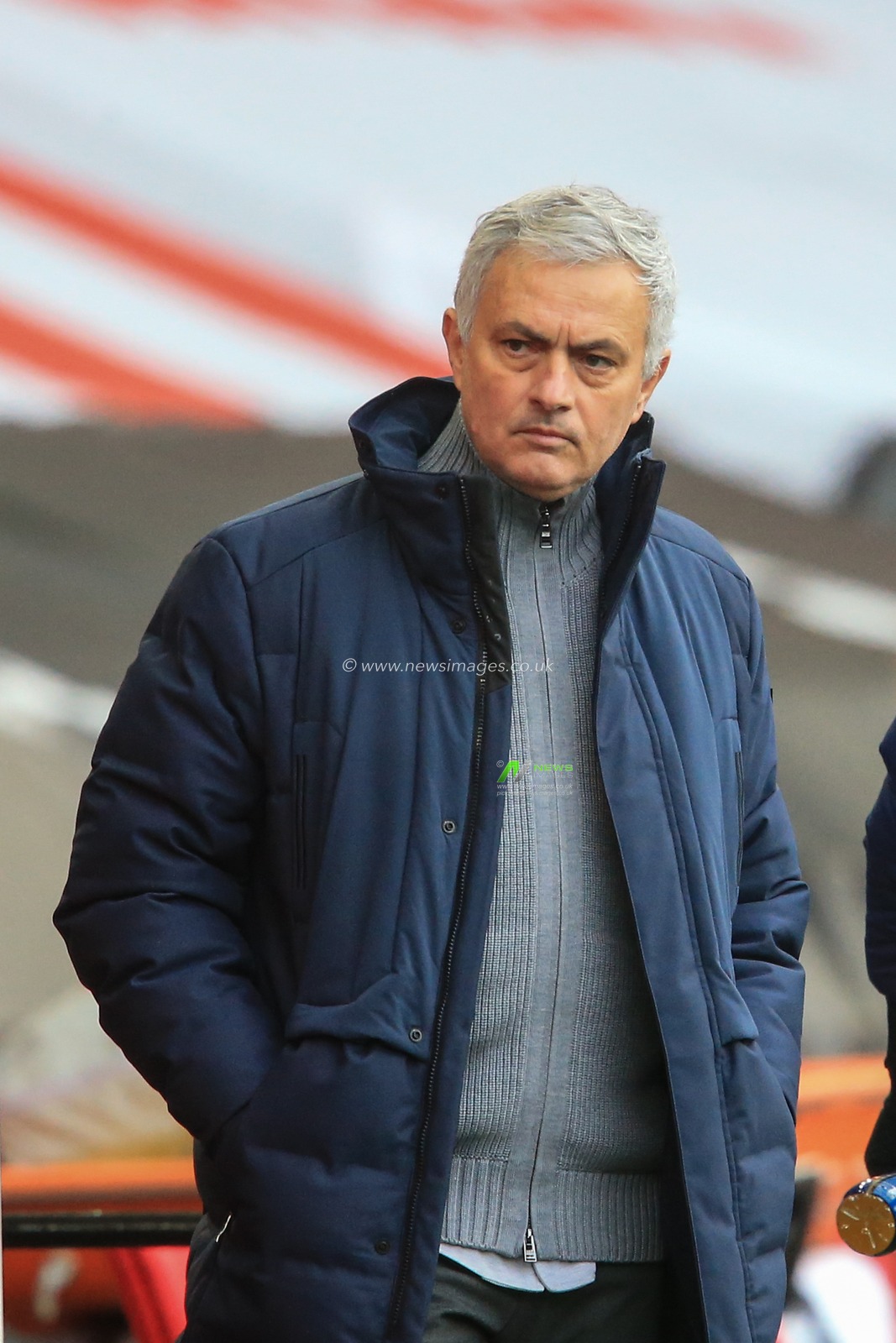 JosÃ© Mourinho manager of Tottenham Hotspur during the game