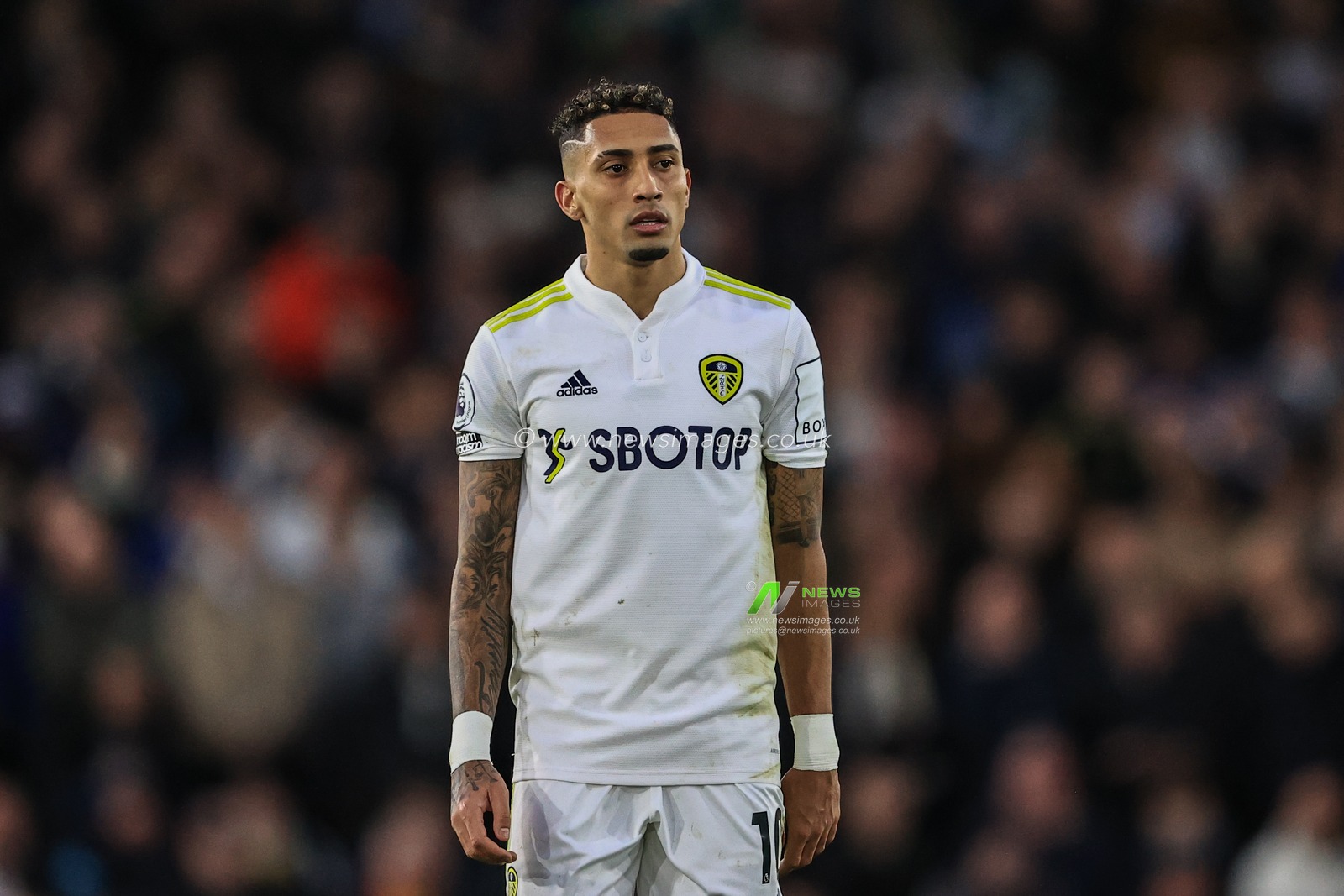 Raphinha #10 of Leeds United during the Premier League fixture Leeds United vs Newcastle United at Elland Road, Leeds, UK, 22nd January 2022