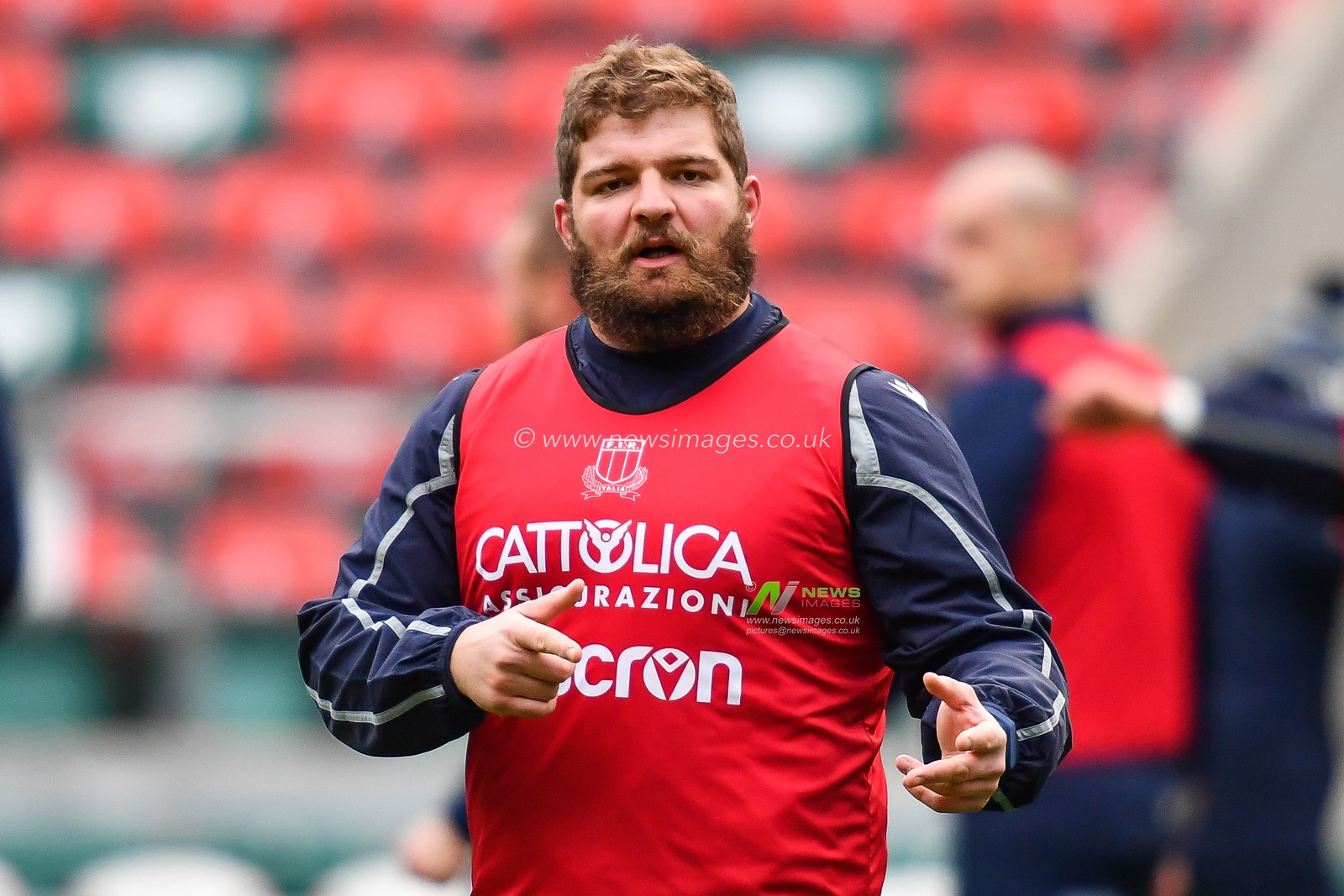 Pietro Ceccarelli of Italy in action during the captains run training session