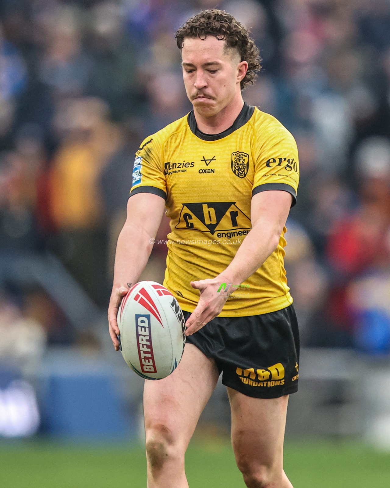 Jordan Lane of Castleford Tigers in action during the Betfred Super League round 4 match Leeds Rhinos vs Castleford Tigers at AMT Headingley Stadium, Leeds, United Kingdom on 08 March 2026

(Photo by Alfie Cosgrove/News Images)