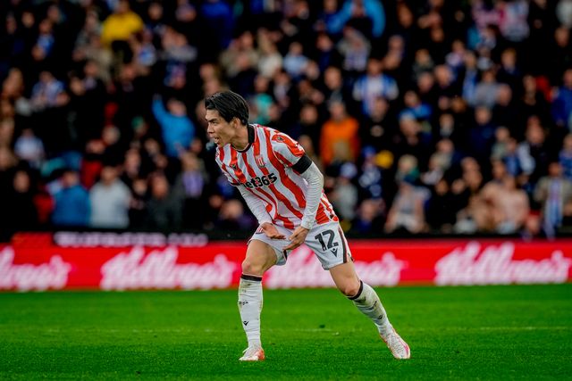 Tatsuki Seko of Stoke City reacts after a missed chance on goal  during the Sky Bet Championship match Stoke City vs Sheffield Wednesday at Bet365 Stadium, Stoke On Trent, United Kingdom on 03 April 2026

(Photo by Maynard Manyowa/News Images)