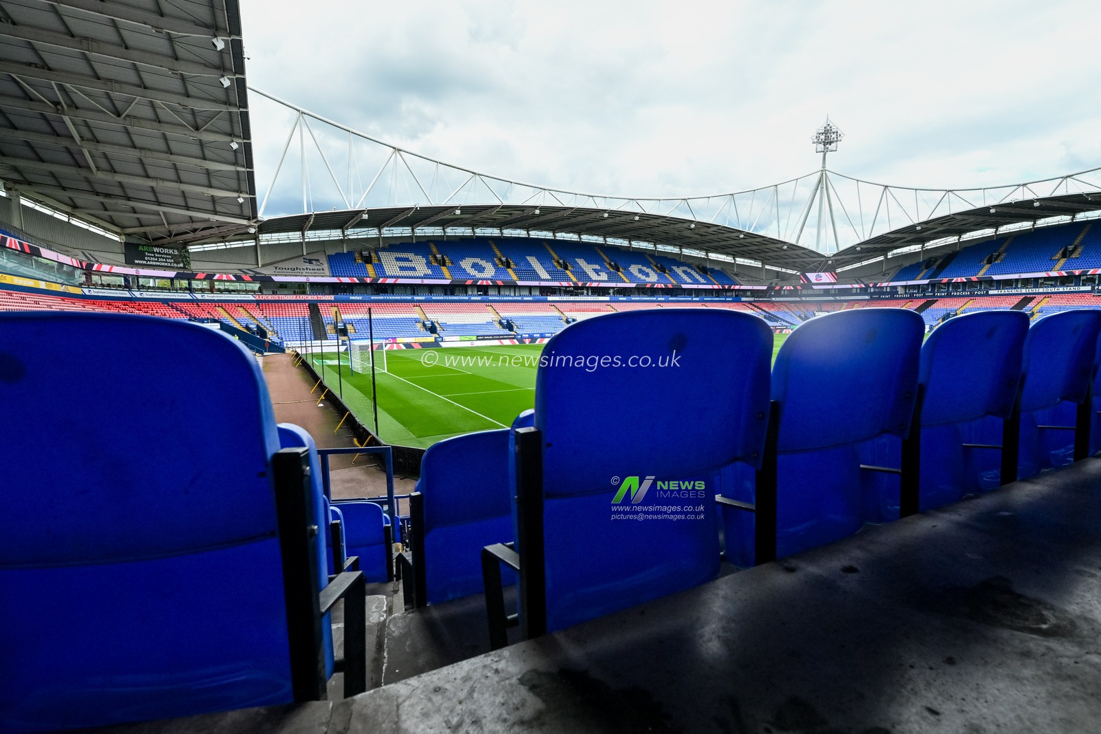 General ground views of the Toughsheet Community Stadium, home ground for Bolton Wanderers, during the The Vertu Trophy match Bolton Wanderers vs Rotherham United at Toughsheet Community Stadium, Bolton, United Kingdom, 2nd September 2025

(Photo by Adam Gee/News Images)
