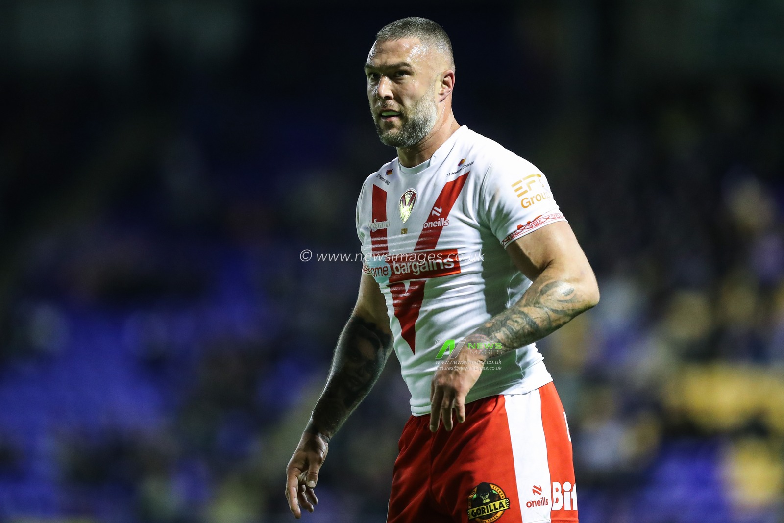 Curtis Sironen of St. Helens during the Betfred Super League Round 9 match Warrington Wolves vs St Helens at Halliwell Jones Stadium, Warrington, United Kingdom, 24th April 2025

(Photo by Gareth Evans/News Images)