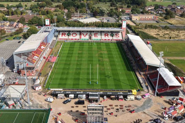 An general aerial view of the Sewell Group Craven Park during the Betfred Super League Round 25 match Hull KR vs Hull FC at Sewell Group Craven Park, Kingston upon Hull, United Kingdom, 7th September 2025

(Photo by Mark Cosgrove/News Images)
