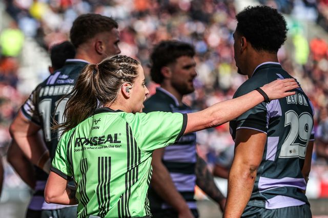 during the Betfred Super League round 6 match Wigan Warriors vs Huddersfield Giants at The Brick Community Stadium, Wigan, United Kingdom on 28 March 2026

(Photo by Alfie Cosgrove/News Images)