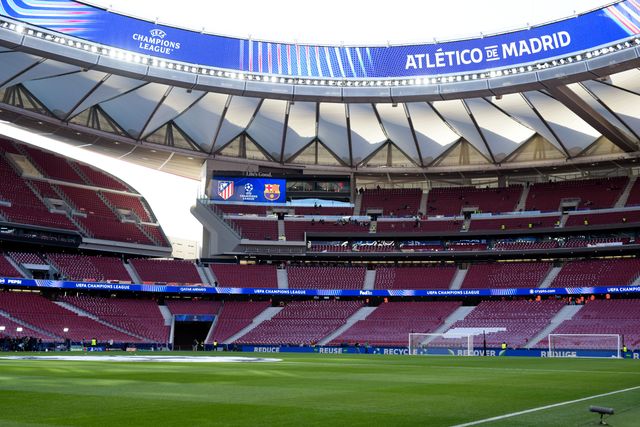 The stadium before the UEFA Champions League Quarter Finals match Atletico Madrid vs Barcelona at Riyadh Air Metropolitano, Madrid, Spain on 14 April 2026

(Photo by Samuel Carreno/News Images)