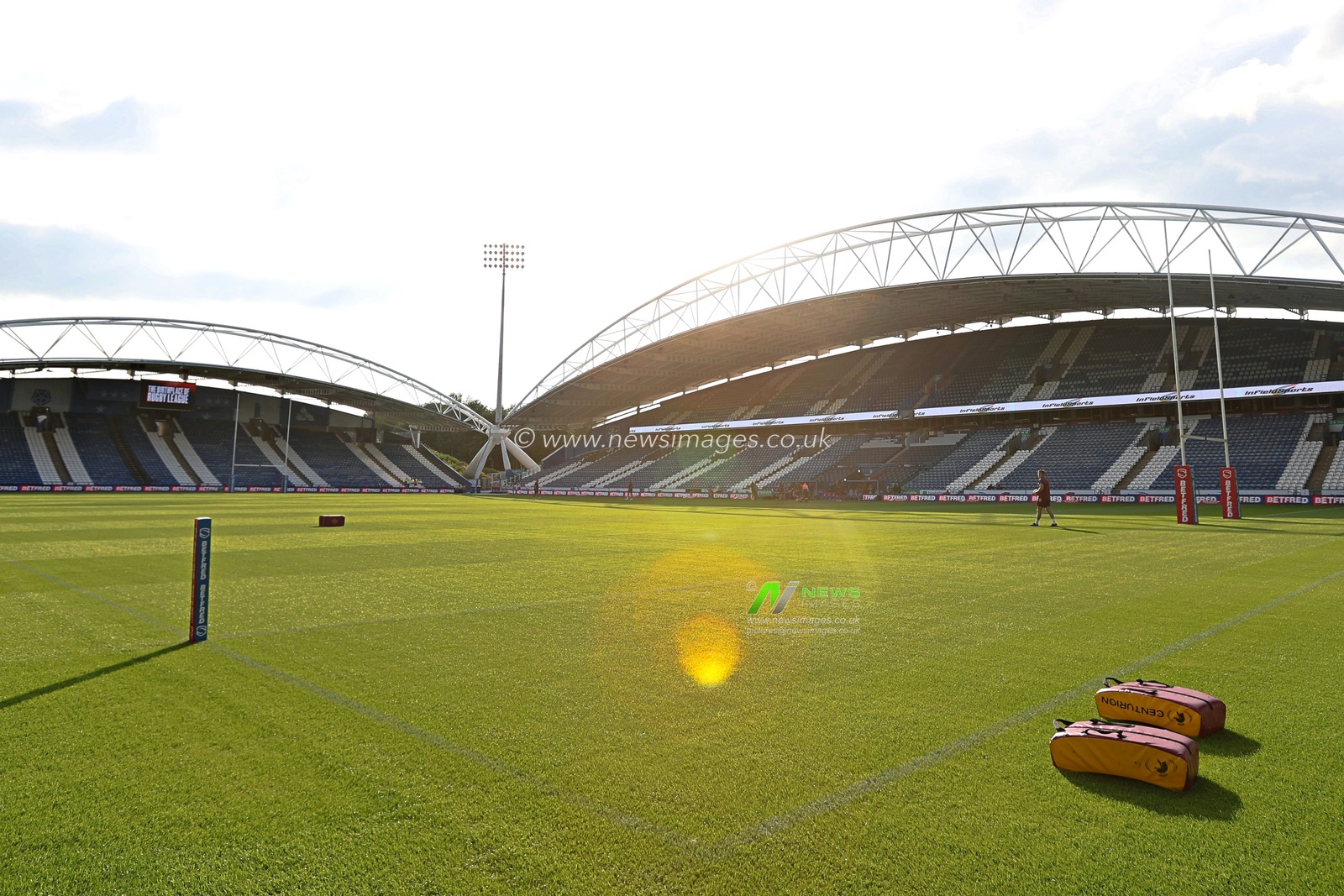 A general view of the Accu Stadium before the Betfred Super League round 19 match Huddersfield Giants vs Wakefield Trinity at the Accu Stadium, Huddersfield, United Kingdom, 18th July 2025

(Photo by Sam Eaden/News Images)