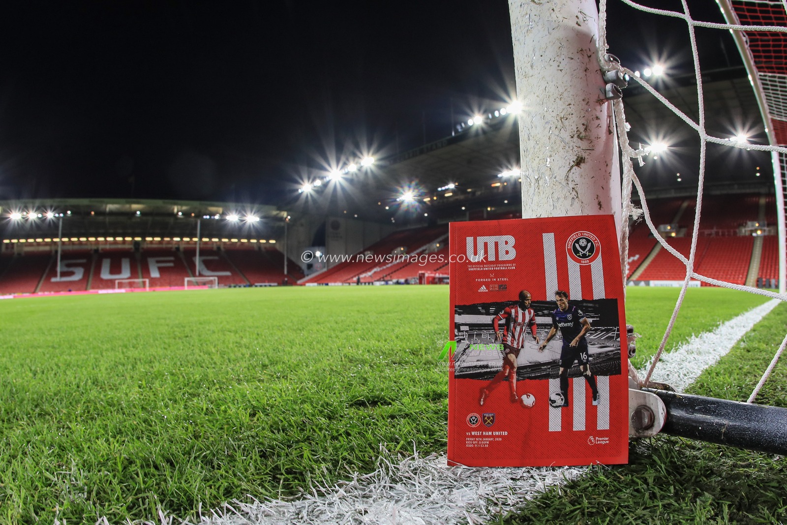 10th January 2020, Bramall Lane, Sheffield, England; Premier League, Sheffield United v West Ham United : Tonights match day program 

Credit: Mark Cosgrove/News Images