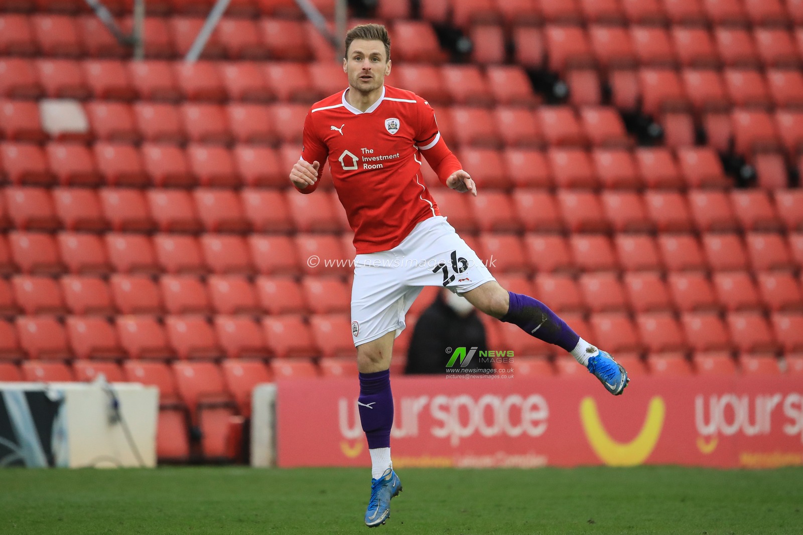 Michael Sollbauer #26 of Barnsley during the game