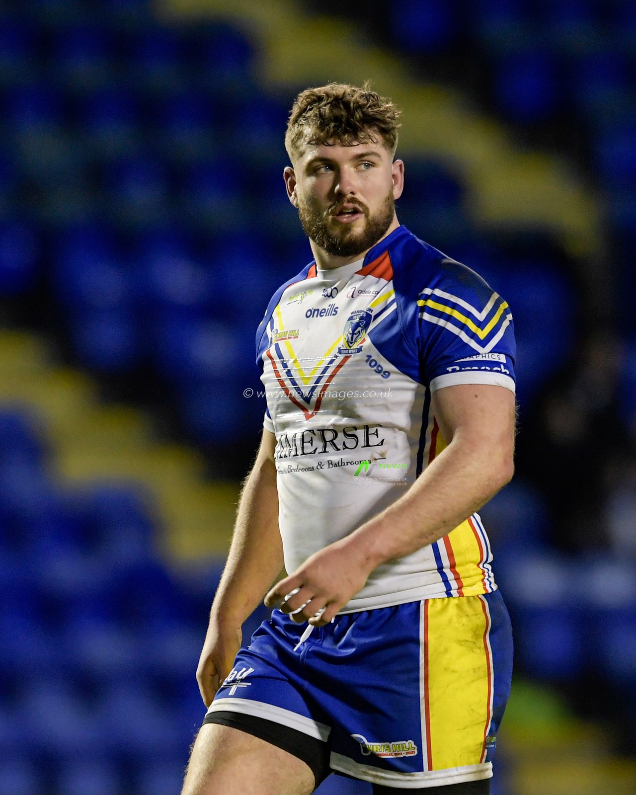 Rob Butler (21) of Warrington Wolves in action during the game