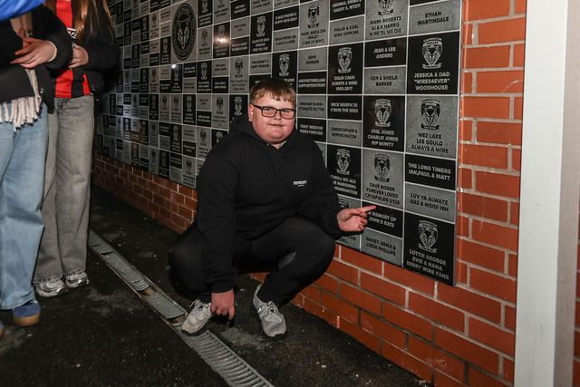 Warrington Wolves 150th anniversary wall unveiling during the Betfred Super League Round 1 match Warrington Wolves vs St Helens at The Halliwell Jones Stadium, Warrington, United Kingdom on 13 February 2026

(Photo by Alfie Cosgrove/News Images)