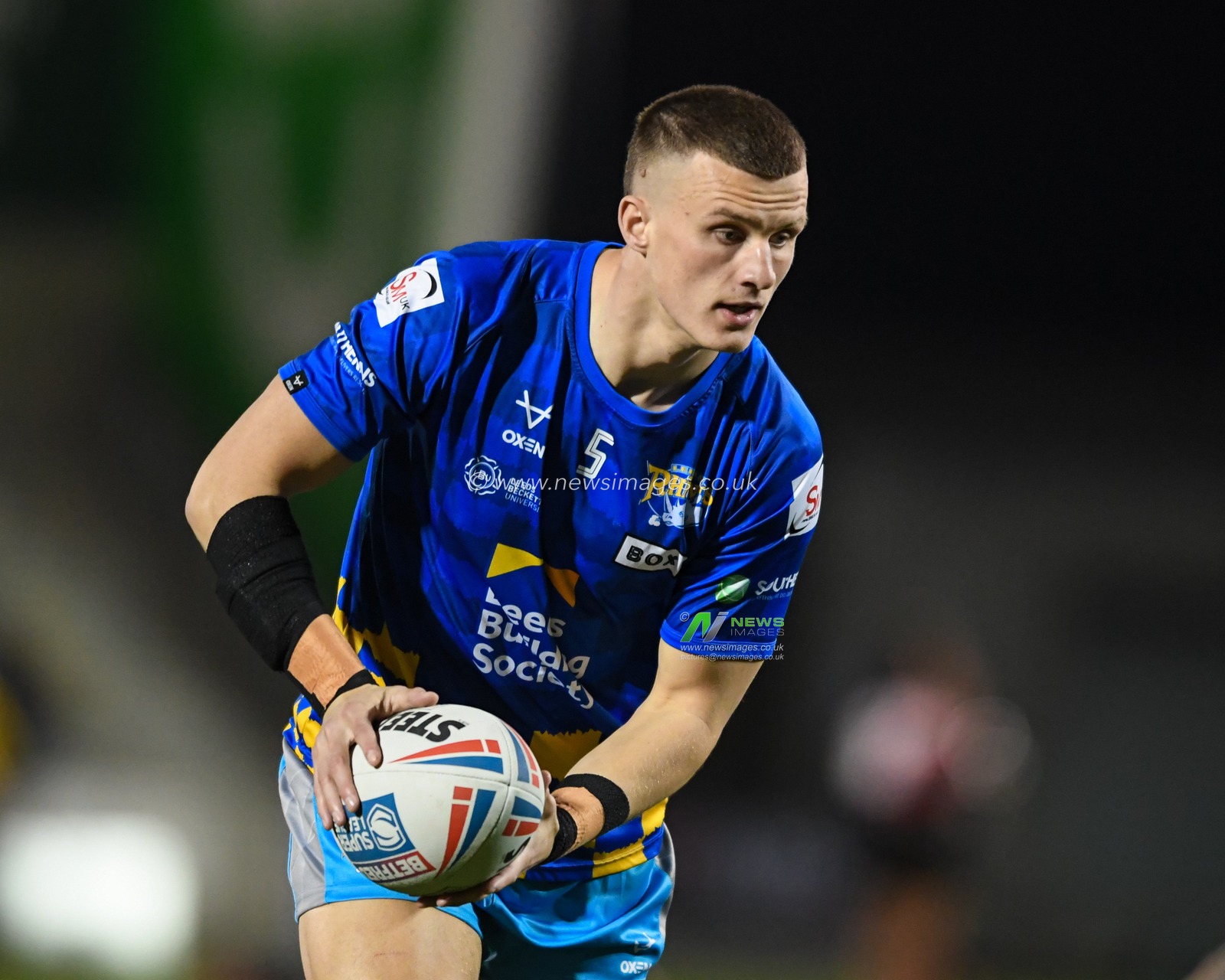 Ash Handley #5 of Leeds Rhinos during the warm up