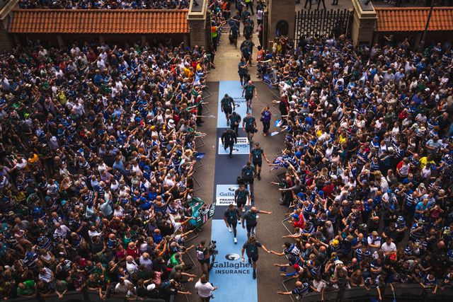 Bath Arrive in the build up to the Gallagher Premiership Play-off Final 2025 Bath Rugby v Leicester Tigers at Allianz Stadium, Twickenham, United Kingdom, 14th June 2025

(Photo by Craig Evans/News Images)