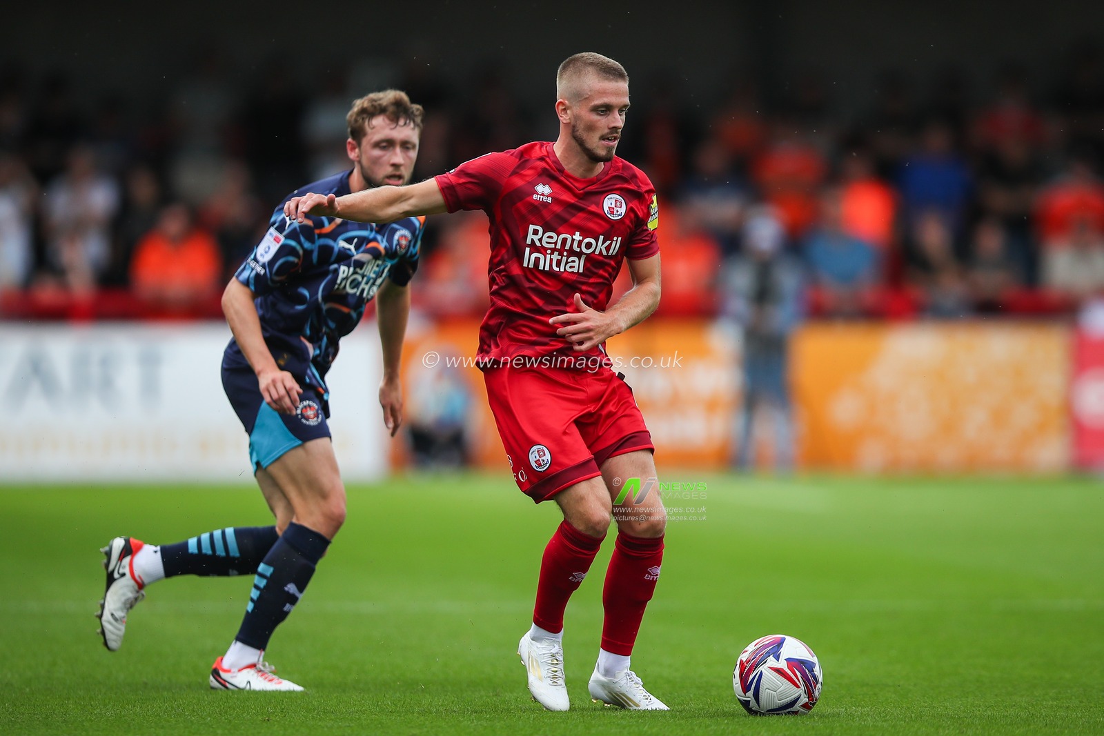 Ronan Darcy of Crawley Town in action during the Sky Bet League 1 match Crawley Town vs Blackpool at Broadfield Stadium, Crawley, United Kingdom, 10th August 2024

(Photo by Gareth Evans/News Images)