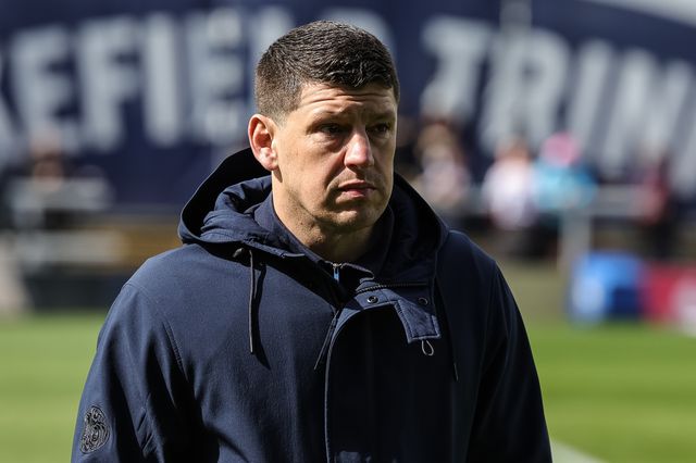 Matt Peet head coach of Wigan Warriors arrives during the Betfred Challenge Cup Quarter Final match Wakefield Trinity vs Wigan Warriors at DIY Kitchens Stadium, Wakefield, United Kingdom on 12 April 2026

(Photo by Mark Cosgrove/News Images)