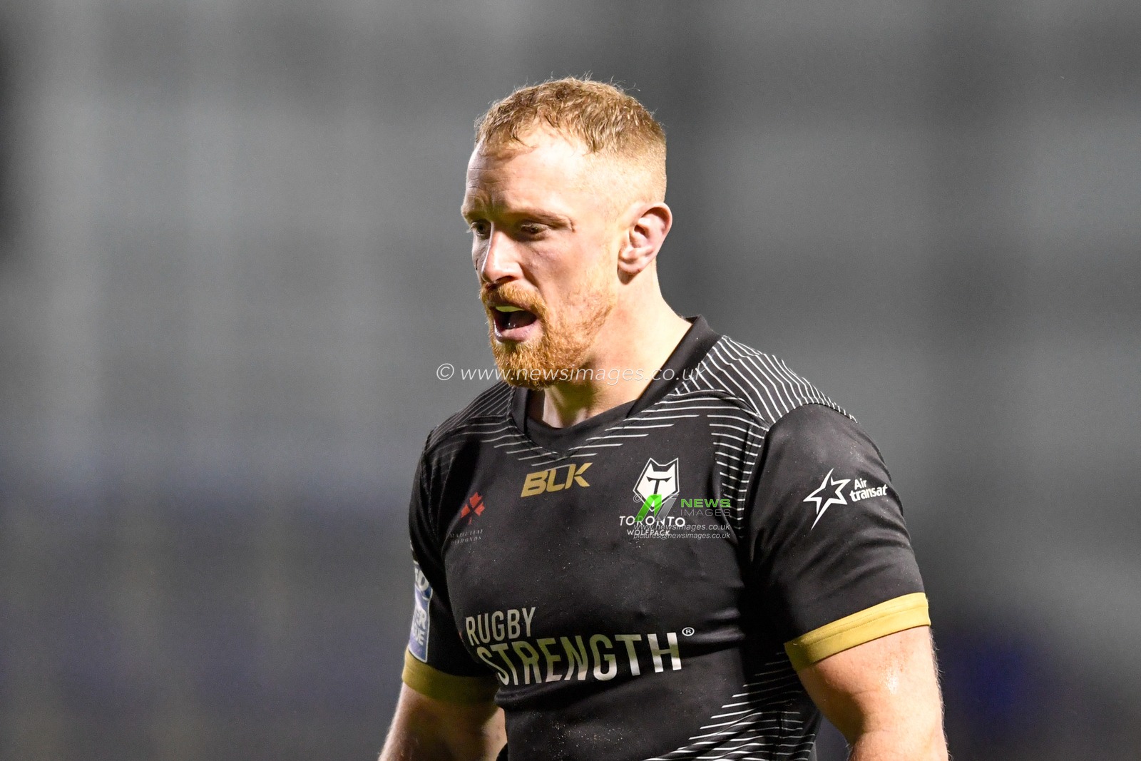 29th February 2020, Halliwell Jones Stadium, Warrington, England; Betfred Super League, Toronto Wolfpack v Saint Helens : Tom Olbison (16) of Toronto Wolfpack in action during the game