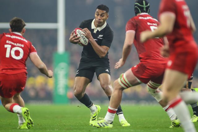 Rieko Ioane of New Zealand during the Quilter Nations Series 2025 match Wales vs New Zealand at Principality Stadium, Cardiff, United Kingdom, 22nd November 2025

(Photo by Andrew Lewis/News Images)

*** GER AUT SUI OUT ***